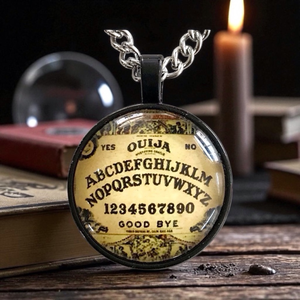 🆕 Ouija Coin Pendant Necklace Stainless Steel
